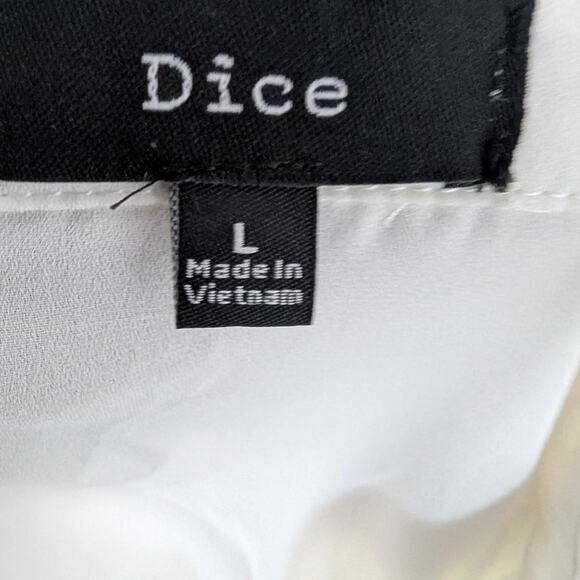 White poet ruffle blouse large - Picture 7 of 8